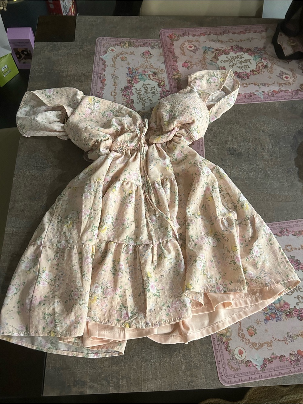 Girls Floral Pink Sundress with Ruffle Tiers